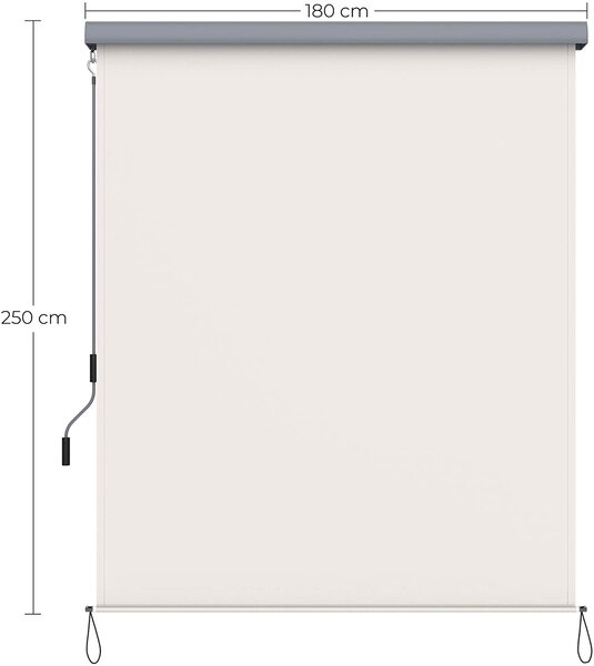 Balkonska tenda na razvlačenje bež - 2,5x1,8m