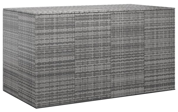 VidaXL Kutija za vrtne jastuke od PE ratana 194 x 100 x 103 cm siva