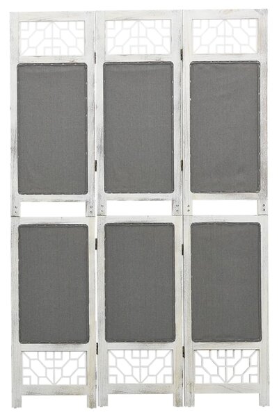 VidaXL Sobna pregrada s 3 panela siva 105 x 165 cm od tkanine