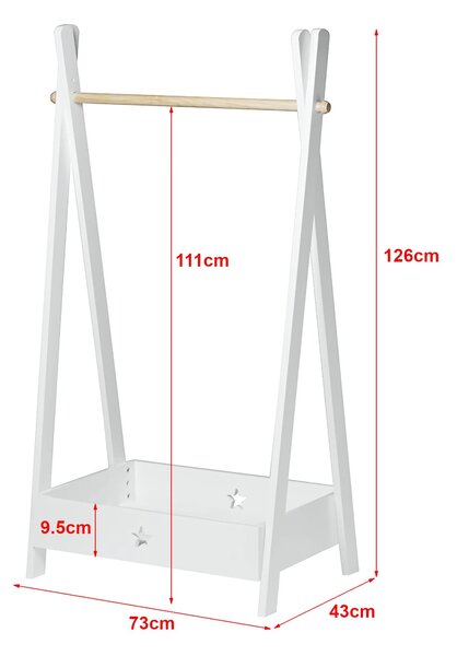 Dječji ormar Laxe 126x73x43 cm