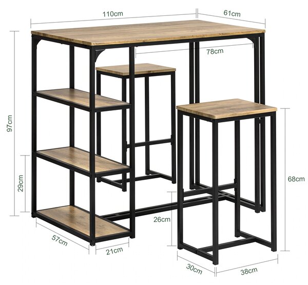 3-dijelni barski set