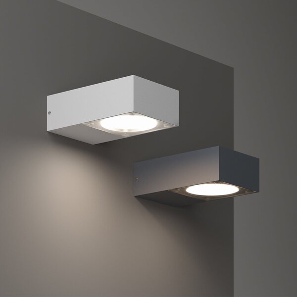 IDEAL LUX Ideal Lux Sirio antracit vanjska zidna svjetiljka, širina 10 cm, metal, Crno, Aluminij