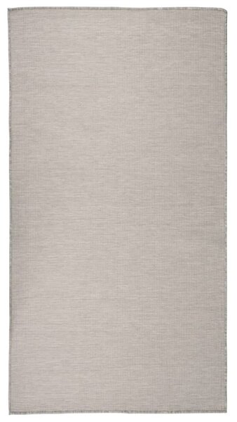 VidaXL Vanjski tepih ravnog tkanja 80 x 150 cm sivo-smeđi
