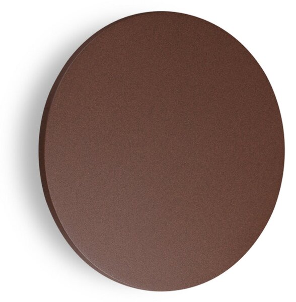 IDEAL LUX Ideal Lux Punto Brown vanjska zidna LED svjetiljka, Ø 30 cm, Smeđa / hrđa, Metal