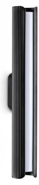 IDEAL LUX Ideal Lux Dorica LED zidna svjetiljka, crna, visina 30 cm, metal, Crno, Dnevni boravak/blagovaonica, Aluminij