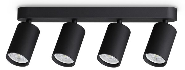 IDEAL LUX Ideal Lux Dynamite okrugli stropni reflektor, crni, 38 cm, 4 žarulje, Crno, Dnevni boravak/blagovaonica, Metal