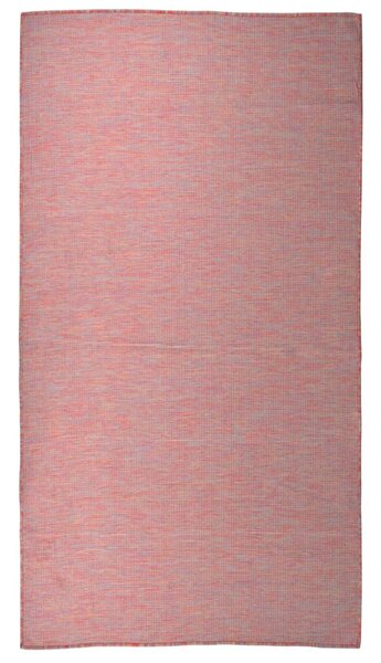 VidaXL Vanjski tepih ravnog tkanja 80 x 150 cm crveni