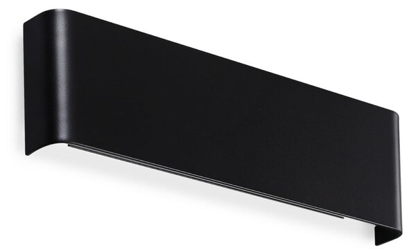 IDEAL LUX Ideal Lux Delta LED zidna svjetiljka, crna, širina 30 cm, 4.000 K, Crno, Dnevni boravak/blagovaonica, Aluminij, Zidni kvadrat