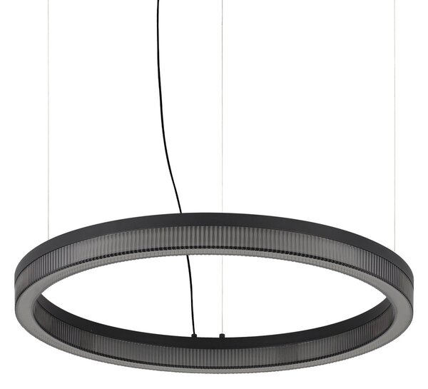 IDEAL LUX Ideal Lux Crown LED viseća svjetiljka, Ø 60 cm, crna, metal, Crno, Dnevni boravak/blagovaonica, Metal