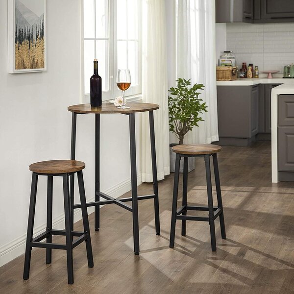 Barska stolica Vintage Style (2 komada) - crni