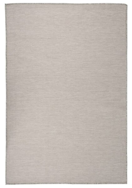 VidaXL Vanjski tepih ravnog tkanja 120 x 170 cm sivo-smeđi