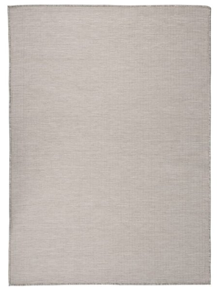 VidaXL Vanjski tepih ravnog tkanja 200 x 280 cm sivo-smeđi