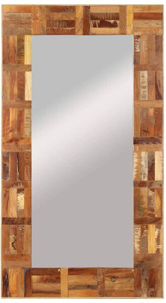 VidaXL Zidno ogledalo od masivnog obnovljenog drva 60 x 110 cm