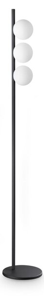 IDEAL LUX Ideal Lux Binomio podna lampa, crna, 160 cm, metal, 3 svjetla, Crno, Dnevni boravak/blagovaonica, Metal