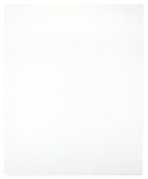 VidaXL Plahta s gumicom od žerseja bijela 140x200 cm pamučna
