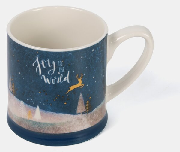 Sinsay - Keramička božićna šalica s natpisom „Joy to the World“