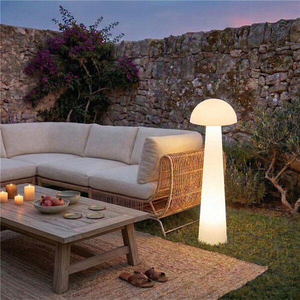 Stojeća vanjska svjetiljka bijela 80 cm uklj. LED IP44 - Fungi