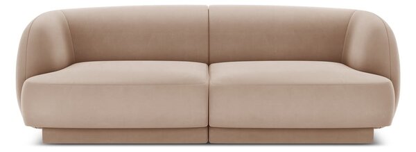 Bež baršunasti sofa 184 cm Miley – Micadoni Home
