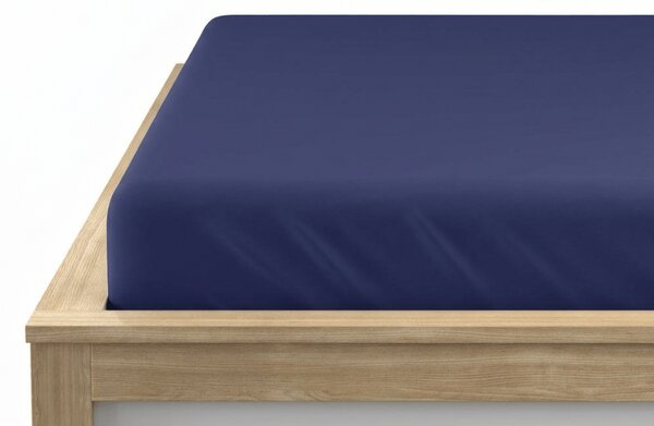 Napeta plahta od mikrovlakana tamnoplava 90 x 200 cm