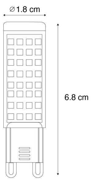Set od 5 G9 prigušivih LED žarulja 5,5 W 500 lm 2700 K