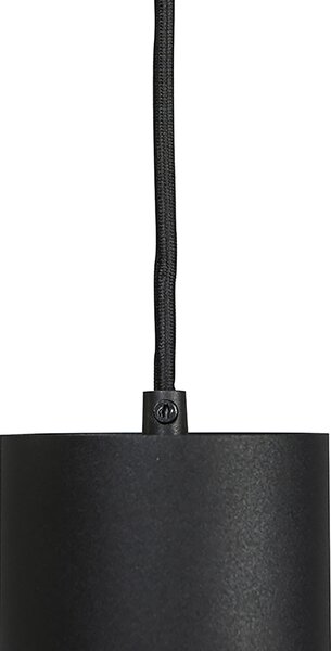 Dizajnerska viseća svjetiljka crna, uklj. adapter za šinu 1-fazna - Iconic Tubo