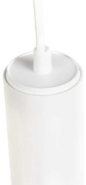 Dizajnerska viseća svjetiljka bijela uklj. adapter za šinu 1-fazni - Slimline Tuba Small