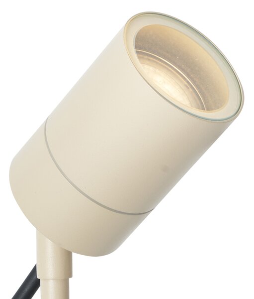 Reflektor na šiljku bež GU10 50 mm podesiv IP44 uklj. kabel i utikač - Solo