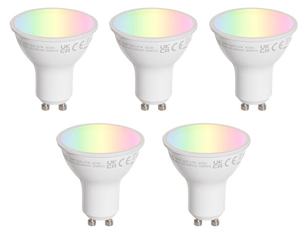 Set od 5 GU10 50mm LED žarulja prozirne 4.7W 400 lm 2200-2400K