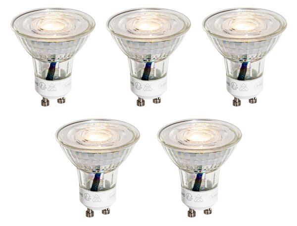 Set od 5 GU10 50mm LED žarulja prozirne 3W 230 lm 2700K