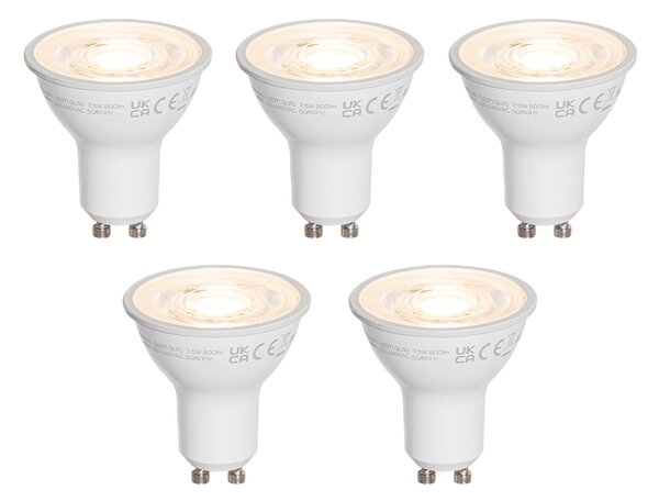 Set od 5 GU10 50mm LED žarulja prozirne 7,5W 800 lm 3000K