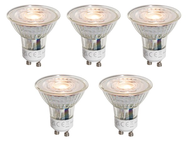 Set od 5 GU10 50mm LED žarulja prozirne 3W 250 lm 2200K