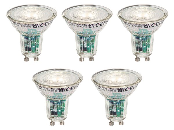 Set od 5 pametnih GU10 50mm LED žarulja prozirne 4,7W 345 lm 2200-4000K