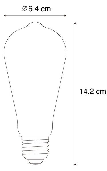 Set od 5 E27 LED žarulja sa žarnom niti ST64 prozirne 4W 470 lm 2700K