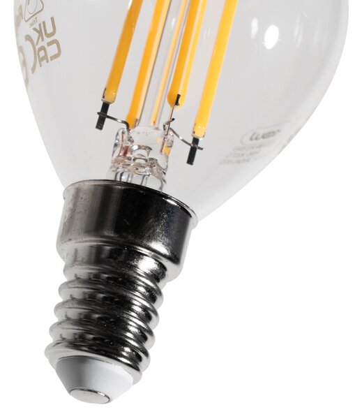 Set od 5 E14 prigušivih LED žarulja s filamentom G45 prozirne 4W 470 lm 2700K