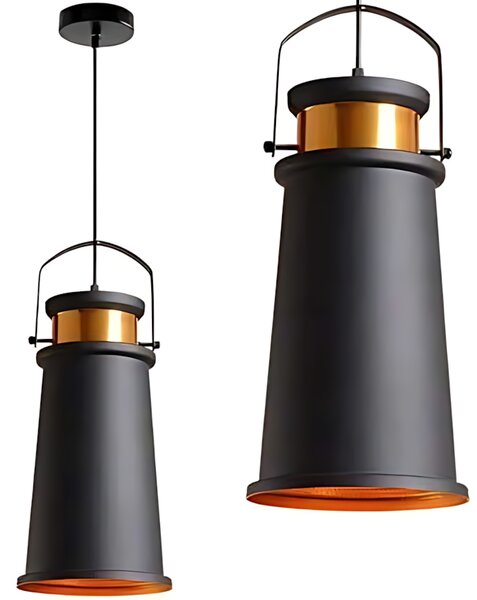 Stropna svjetiljka ASTI A Black / Gold