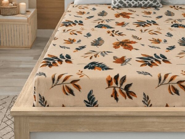Plahta mikropliš AUTUMNA 90x200 cm krem boje