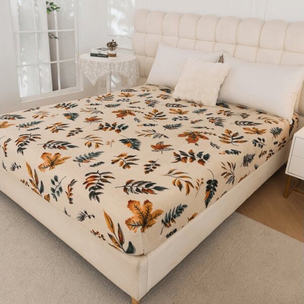 Plahta mikropliš AUTUMNA 90x200 cm krem boje
