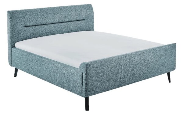 Black Friday - Plavi tapecirani bračni krevet s prostorom za pohranu i podnicom 180x200 cm Enjoy - Meise Möbel