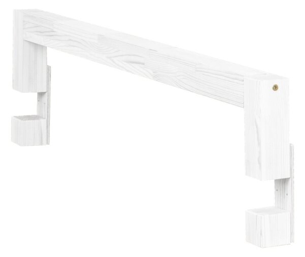 Bijela bočna stijenka od smrekovog drva uz krevet Benlemi Safety, duljina 90 cm