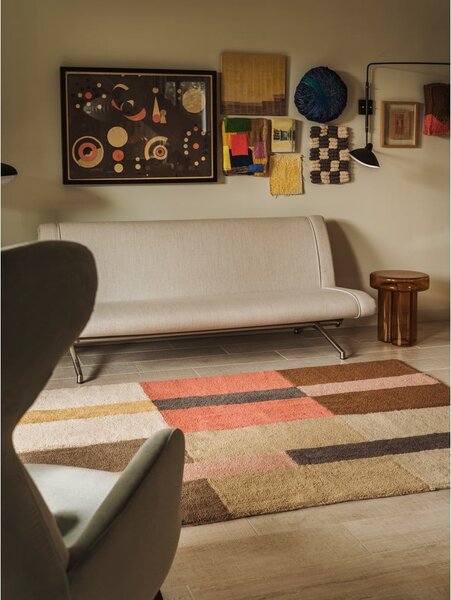 Ručno rađena vunena staza 80x230 cm Chroma Spiced Coral – Lorena Canals