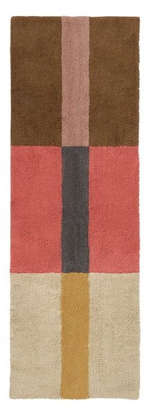 Ručno rađena vunena staza 80x230 cm Chroma Spiced Coral – Lorena Canals