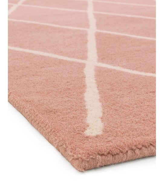 Ružičasti ručno rađen vuneni tepih 80x150 cm Albany – Asiatic Carpets