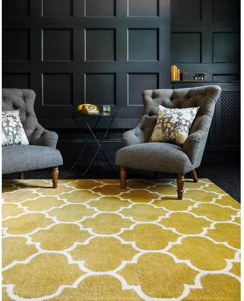 Oker žuti ručno rađen vuneni tepih 200x290 cm Albany – Asiatic Carpets