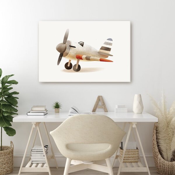 Slika retro avion u pokretu