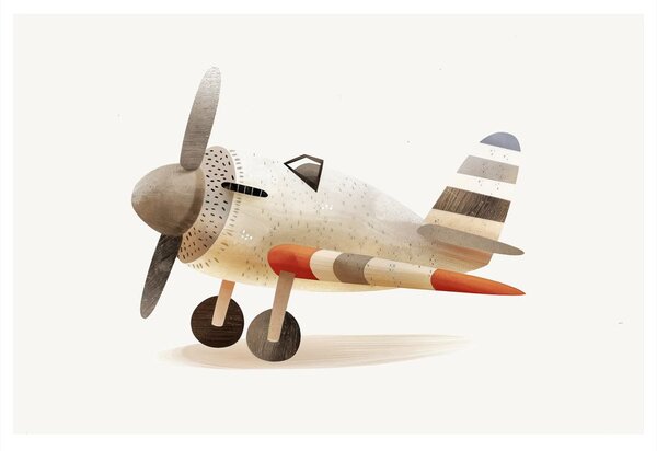 Slika retro avion u pokretu