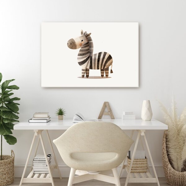 Slika slatka crtana zebra