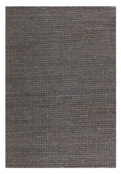 Antracitno sivi ručno rađen juten tepih 160x230 cm Oakley – Asiatic Carpets