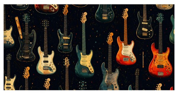 Slika vintage motiv gitare