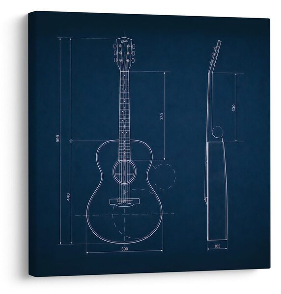 Slika plavi plan gitare