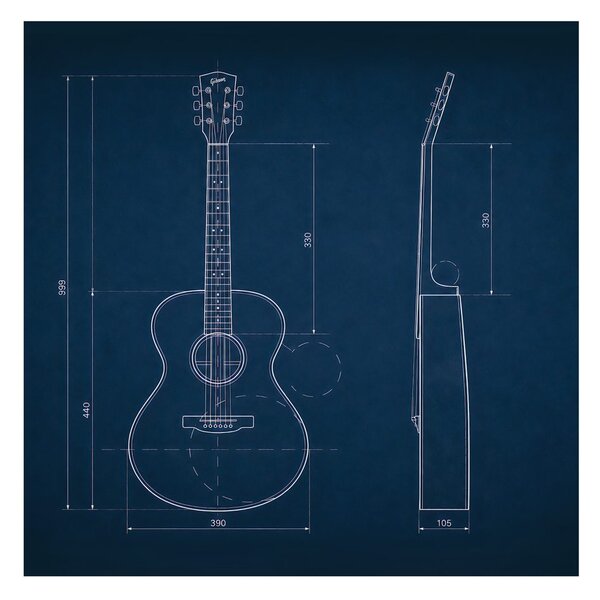 Slika plavi plan gitare